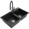 MEXEN/S MEXEN/S - Tomas granitový drez 2-bowly vrátane batérie Duo, čierna/strieborná metalík 6516-73-671701-07 MEXEN/S MEXEN/S - Tomas granitový drez 2-bowly vrátane batérie Duo, čierna/strieborná metalík 6516-73-671701-07