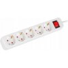 Lanberg Steckdosenleiste 5x Schuko mit Schalter, 3m Biela Lanberg Steckdosenleiste 5x Schuko mit Schalter, 3m Biela