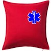 Rescue - Hviezda na prsníku + nápis na chrbte - Vankúš 50x50 - 50x50 - Iba poťah ( Červená ) Rescue - Hviezda na prsníku + nápis na chrbte - Vankúš 50x50 - 50x50 - Iba poťah ( Červená )
