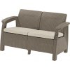 ALLIBERT CORFU LOVE SEAT cappuccino/piesková (258974) ALLIBERT CORFU LOVE SEAT cappuccino/piesková (258974)
