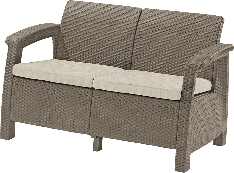 ALLIBERT CORFU LOVE SEAT cappuccino/piesková (258974)