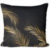 Soovi Home Obliečka na vankúš Noir Palms – čierno-zlatý listový vzor s luxusným nádychom Veľkosť: 40x40 mikrovlákno Soovi Home Obliečka na vankúš Noir Palms – čierno-zlatý listový vzor s luxusným nádychom Veľkosť: 40x40 mikrovlákno