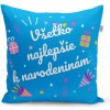 Sablio Vankúš Všetko najlepšie k sviatku 2 40x40