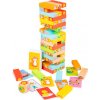 Drevená veža Jenga so zvieratkami
