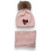 Dievčenské zimné čiapky Minnie mouse s nákrčníkom ružovej farby Ružová Dievčenské zimné čiapky Minnie mouse s nákrčníkom ružovej farby Ružová