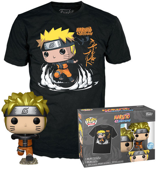 Funko Pop! & Tee tričko veľ. XL a Naruto Running Metallic Naruto