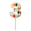 PartyDeco Narodeninová sviečka 3 - Cirkus PartyDeco Narodeninová sviečka 3 - Cirkus