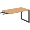 Pracovný stôl UNI O, kolmo reťaziaci, 140x75,5x80 cm, buk/čierna Pracovný stôl UNI O, kolmo reťaziaci, 140x75,5x80 cm, buk/čierna