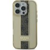 Guess IML Middle 4G Stripe Zadní Kryt pro iPhone 16 Pro Max Brown GUHCP16XHS4PPW