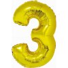 Balón Smart, Číslo 3, zlatý, 76 cm Balón Smart, Číslo 3, zlatý, 76 cm
