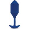 b-Vibe Vibrating Snug Plug 4 Navy - vibrujúci anatomický kolík 15 cm b-Vibe Vibrating Snug Plug 4 Navy - vibrujúci anatomický kolík 15 cm