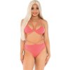Leg Avenue - Top & Panties Coral With Straps