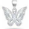 Brilio Silver strieborný prívesok so zirkónmi Motýľ PT75W