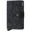 Dámske kožené puzdro na karty SECRID Miniwallet Ornament Black čierne Dámske kožené puzdro na karty SECRID Miniwallet Ornament Black čierne