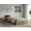 Textilomanie Posteľ IKAROS 90 x 200 cm, dub artisan/sivá Rošt: S lamelovým roštom, Matrac: Bez matraca Textilomanie Posteľ IKAROS 90 x 200 cm, dub artisan/sivá Rošt: S lamelovým roštom, Matrac: Bez matraca