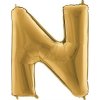 Nafukovací balónik písmeno N zlaté 102 cm - Grabo Nafukovací balónik písmeno N zlaté 102 cm - Grabo