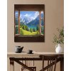 ZUTY Obrazy na stenu - Pohľad z okna na hory Rámovanie: vypnuté plátno na rám, Rozmer: 40x50 cm ZUTY Obrazy na stenu - Pohľad z okna na hory Rámovanie: vypnuté plátno na rám, Rozmer: 40x50 cm