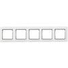 Legrand Valena - Päťnásobný rámik, biela/strieborný prúžok - 770495 Legrand Valena - Päťnásobný rámik, biela/strieborný prúžok - 770495
