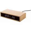 Molarm budík s bezdrôtovou nabíjačkou, hnedá Molarm budík s bezdrôtovou nabíjačkou, hnedá
