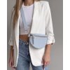 Dámska kožená basic ľadvinka svetlomodrá – minimalistická crossbody kabelka Dámska kožená basic ľadvinka svetlomodrá – minimalistická crossbody kabelka