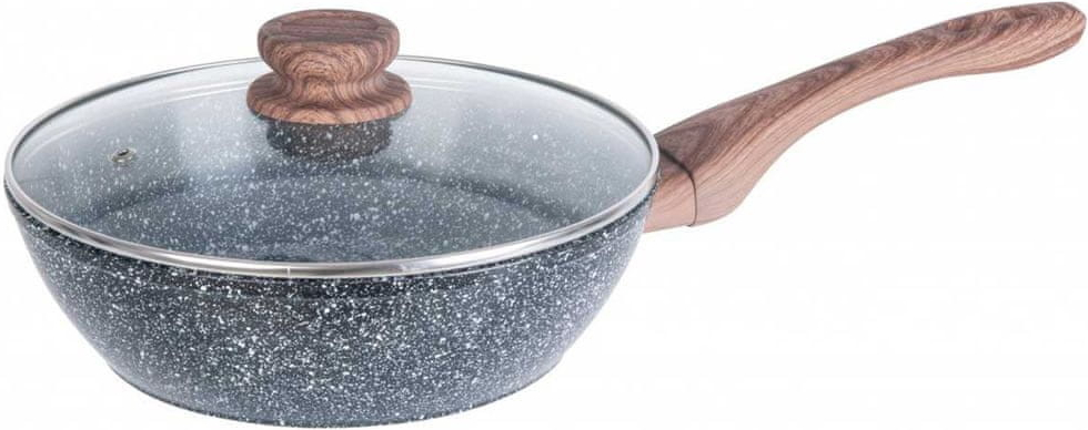 KINGHoff GRANITOVÁ WOK PANVICA GRANITOVÝ DREVENÝ KH-1583 24 cm