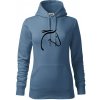 Kôň - hlava silueta - Mikina dámská Cape s kapucí - L ( Denim ) Kôň - hlava silueta - Mikina dámská Cape s kapucí - L ( Denim )