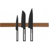 Wook | drevená magnetická lišta na nože - dub montáž: montáž na stenu, veľkosť: 40 x 4 x 2 cm (6 nožov)