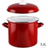 Perfect Home Smaltovaný hrniec 5,2L s pokrievkou, 22cm, červená, 15506 Perfect Home Smaltovaný hrniec 5,2L s pokrievkou, 22cm, červená, 15506