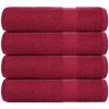 Osušky, 4 ks, bordová (vínovočervená), 70x140 cm, bavlna 100 % Osušky, 4 ks, bordová (vínovočervená), 70x140 cm, bavlna 100 %