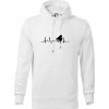 Piano ekg - krídlo - Mikina pánska Cape s kapucňou - 3XL ( Biela ) Piano ekg - krídlo - Mikina pánska Cape s kapucňou - 3XL ( Biela )
