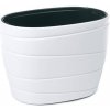 HowHomely Kvetináč plast biely, čierny 40 x 60 x 43 cm