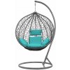 Dobse Závesné kreslo - sivá/tyrkysová Dobse Závesné kreslo - sivá/tyrkysová