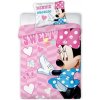Faro · Obliečky do malej detskej postieľky Sweet Minnie Mouse - Disney - 100% bavlna - 100 x 135 cm + 40 x 60 cm