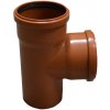 T-kus 87° 110x110 mm PVC vonkajšia kanalizácia T-kus 87° 110x110 mm PVC vonkajšia kanalizácia