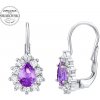 SILVEGO stříbrné náušnice fialové se Swarovski Zirconia SILVEGO stříbrné náušnice fialové se Swarovski Zirconia