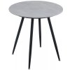Textilomanie Guľatý jedálenský stôl s čiernymi nohami MELODY sivý
