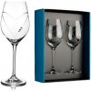 Swarovski Element poháre na biele víno Aphrodite s kryštálmi 2 x 360 ml