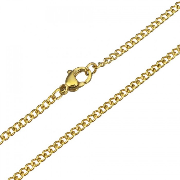 Impress Jewelry Retiazka z chirurgickej ocele Smooth- Zlatá, SMT2373G