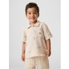 GAP Baby mušelínová polo košeľa Béžová 5YRS GAP Baby mušelínová polo košeľa Béžová 5YRS