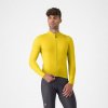 CASTELLI Cyklistický dres s dlhým rukávom zimný - ESPRESSO THERMAL - žltá XL CASTELLI Cyklistický dres s dlhým rukávom zimný - ESPRESSO THERMAL - žltá XL