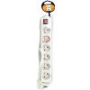Solight predlžovací prívod, 6 zásuviek, biely, vypínač, 1,5m PP70 Solight predlžovací prívod, 6 zásuviek, biely, vypínač, 1,5m PP70