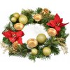 Adventný veniec zdobený Poinsettia, 33 cm Adventný veniec zdobený Poinsettia, 33 cm
