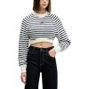 Tommy Hilfiger Svetre TJW CROP BADGE SWEAT DW0DW21677 Biela Tommy Hilfiger Svetre TJW CROP BADGE SWEAT DW0DW21677 Biela