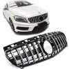 Športová maska pre Mercedes W176 predfacelift čierna lesklá s chrómovými lištami Športová maska pre Mercedes W176 predfacelift čierna lesklá s chrómovými lištami