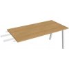 Pracovný stôl UNI A, kolmo reťaziaci, 160x75,5x80 cm, dub/biela Pracovný stôl UNI A, kolmo reťaziaci, 160x75,5x80 cm, dub/biela