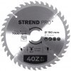 Kotúč Strend Pro TCT 190x2.4x30/20 mm 40T, na drevo, pílový, SK plátky Kotúč Strend Pro TCT 190x2.4x30/20 mm 40T, na drevo, pílový, SK plátky