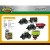 Traktor s prívesom kovový/plastový 17 cm Traktor s prívesom kovový/plastový 17 cm