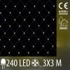Vianočná led svetelná sieť vonkajšia - 240led - 3x3 m - teplá biela Vianočná led svetelná sieť vonkajšia - 240led - 3x3 m - teplá biela