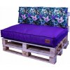Golden Garden Paletové sedenie GG63 - podsedák a vankúš 120cm x 80cm x 15cm penový granulát fialová vzor kvety 1 Golden Garden Paletové sedenie GG63 - podsedák a vankúš 120cm x 80cm x 15cm penový granulát fialová vzor kvety 1