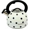 HAUS ROLAND Varná nerezová konvice bílá s černým puntíkem 2,5 l HAUS ROLAND Varná nerezová konvice bílá s černým puntíkem 2,5 l